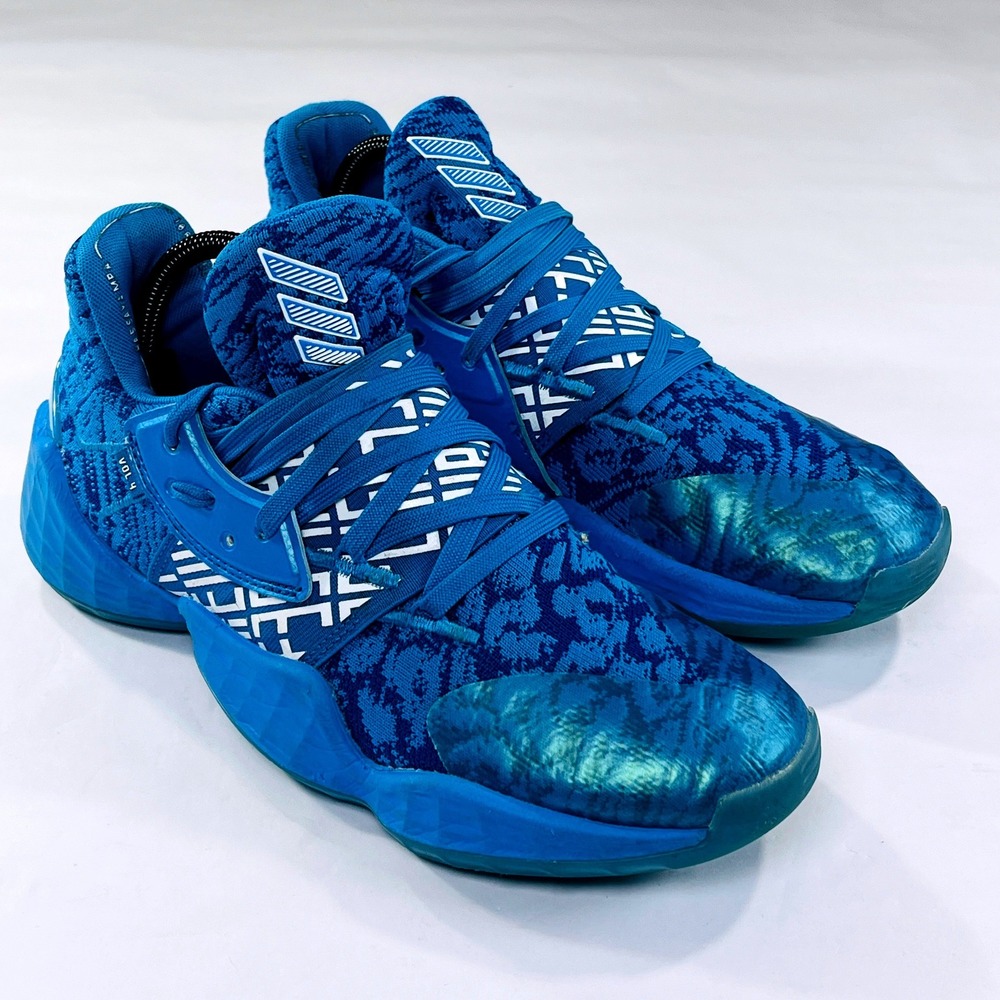 Adidas Harden Vol 4 Basketball Shoes Mens 8 Bright Blue EH2408 Athletic Sneakers